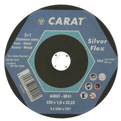 Skæreskive/fiberskive 25 STK CARAT SILVER-FLEX 230 X 1,9 MM til Jern og Stål