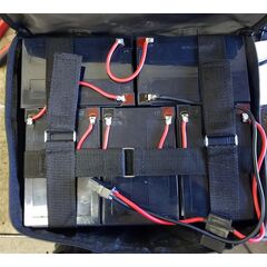 Vision AGM kvalitets batteri til El scooter60V/12A ACID 5 stk batteri på 12V 12AH med taske og ledning, komplet sæt.