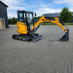 Minigraver 2700kg, yanmar motor med propertionale joystick, hydraulisk hurtigskift