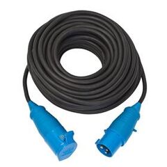 Forlængerkabel - CEE blå stik- 3 x 1,5 - han og hun stik.