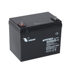 Batteri ACID 12V 75AH AGM til el scooter, kabinescooter og golf køretøjer.