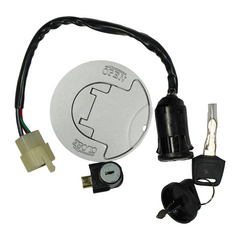 Tændingslås komplet med nøgle, tanklåg, ratlås XY250-4B med gear