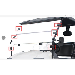 fastspændings rem 1 stk Bernards UTV5KW forrude 2 delt, folder ned.