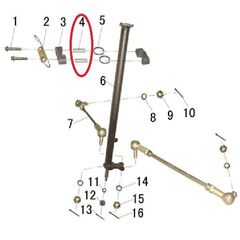 Afstandsrør styrepindsholder (sæt af 2 stk) XY200 Offraoder