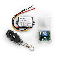 Fjernbetjent relæ, med en NC og en NO. 12V forsyning.