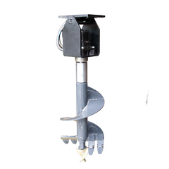 Pælebor hydraulisk vipbar, Dansk produceret, med tilvalg af bor 2,4 meter slanger, uden gaffel beslag.