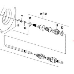 Trækaksel Bernards El UTV højre side, passager side.