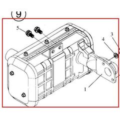 Udstødning diesel motor KM178 6 HK