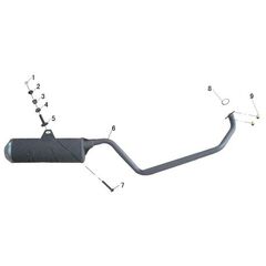 Komplet udstødning xy200st-6A /6BT3