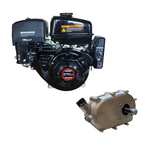 9HK/270cc Loncin motor med elstart og tilhørende reduktionsgear med 22mm aksel