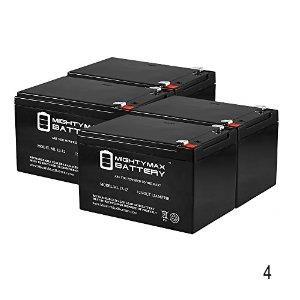AGM kvalitets batteri til El 4 stk batteri på 12V sat sammen giver det 48V 12 er uden taske eller ledningsnet.